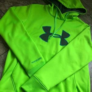 NEON GREEN UNDER ARMOUR STORM HOODIE